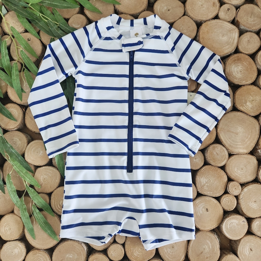 NWT Tucker + Tate Stripe One-Piece Rashguard Swimsuit